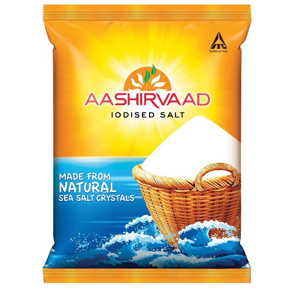 Aashirvaad Iodised Salt Pouch, 1kg