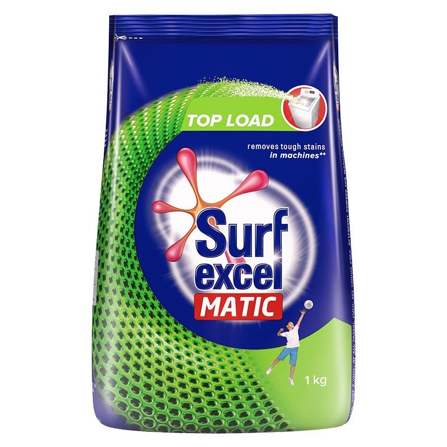 Surf Excel Matic Detergent Powder Pouch - Top Load, 1kg