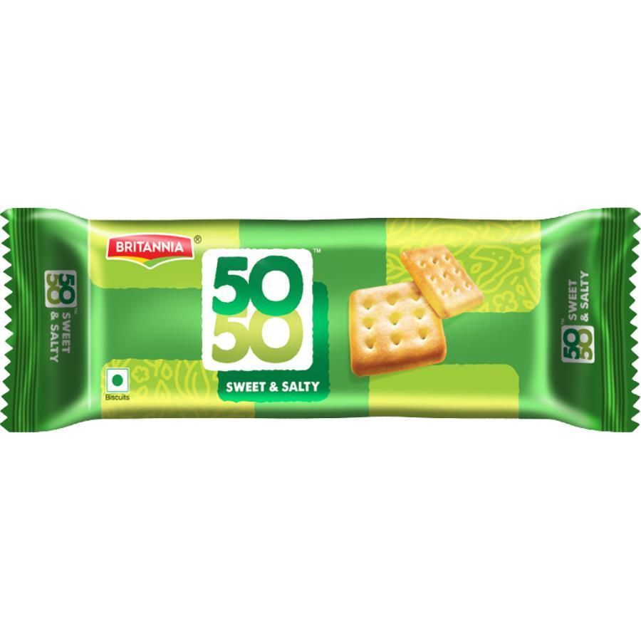 Britannia (Rs.10) 50-50 Biscuit - Sweet & Salty, 62.8g